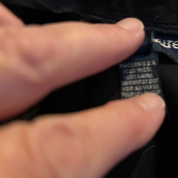 Ralph Lauren,Navy Blue,Size 14,Wool trousers,pleated front,side fastener. - Picture 4 of 6